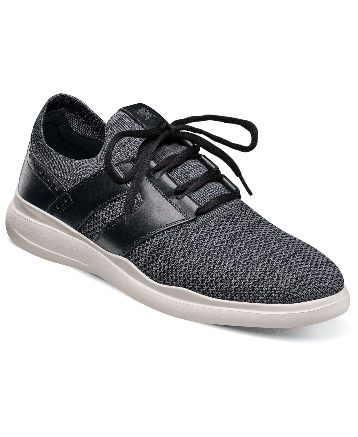 Men's Moxley Knit Plain Toe Lace Shoes - Black and Gray