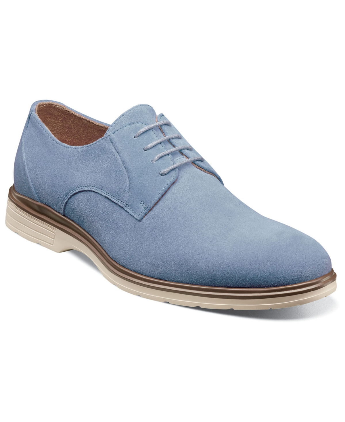 Shop Stacy Adams Men's Tayson Plain Toe Oxford Shoes In Sky Blue