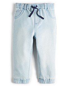 Baby Boys Light-Wash Denim Jogger Pants, Created for Macy's  