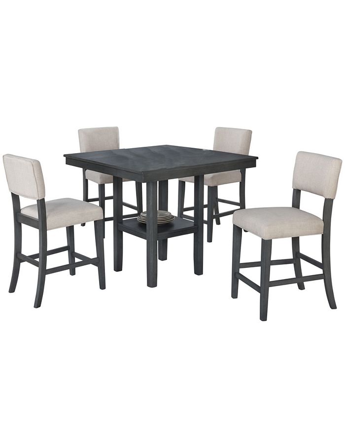 Mayur Rustic Counter Height Set, 5 Piece