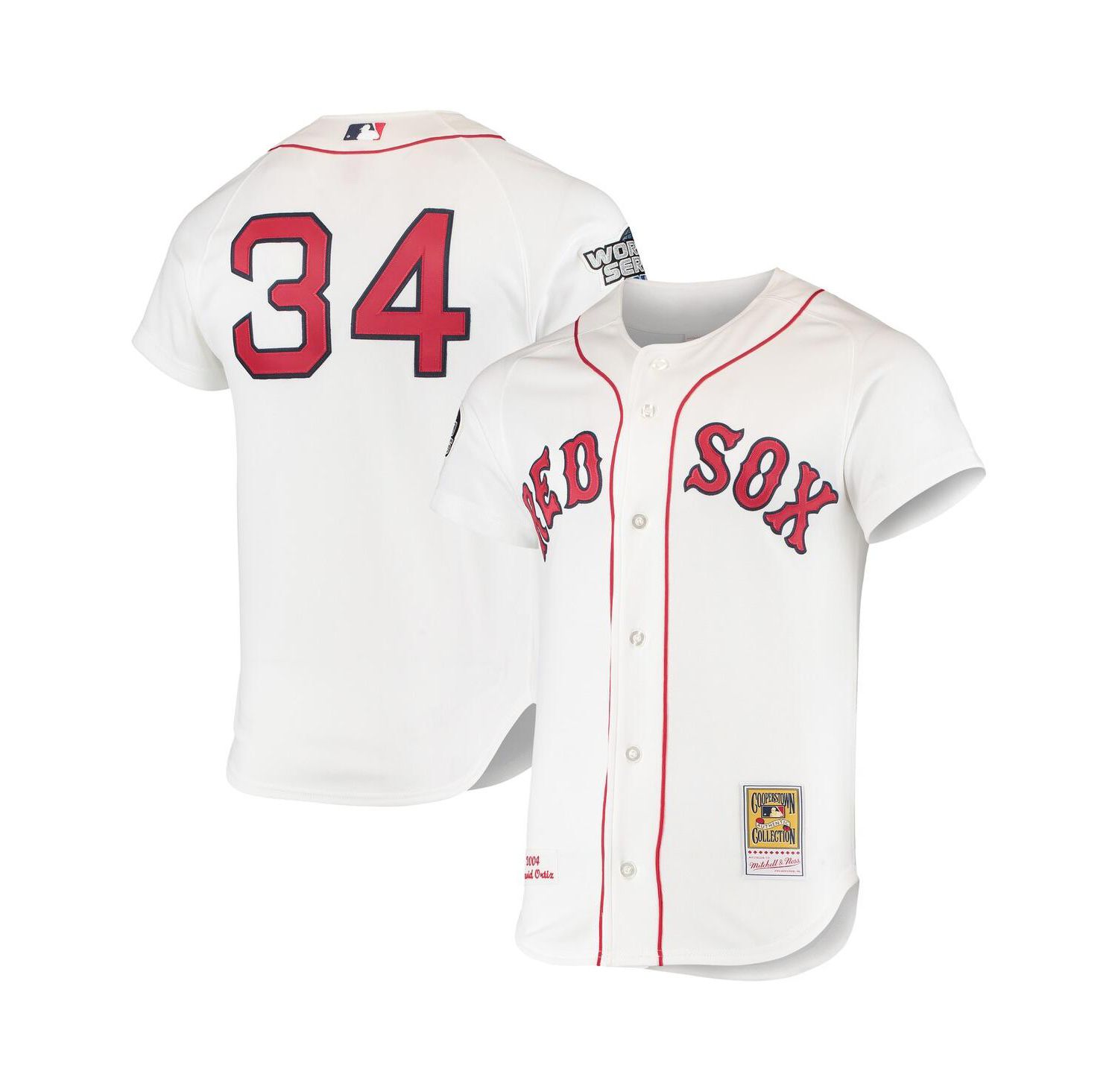 Men's David Ortiz White Boston Red Sox 2004 Cooperstown Collection Home Authentic Jersey