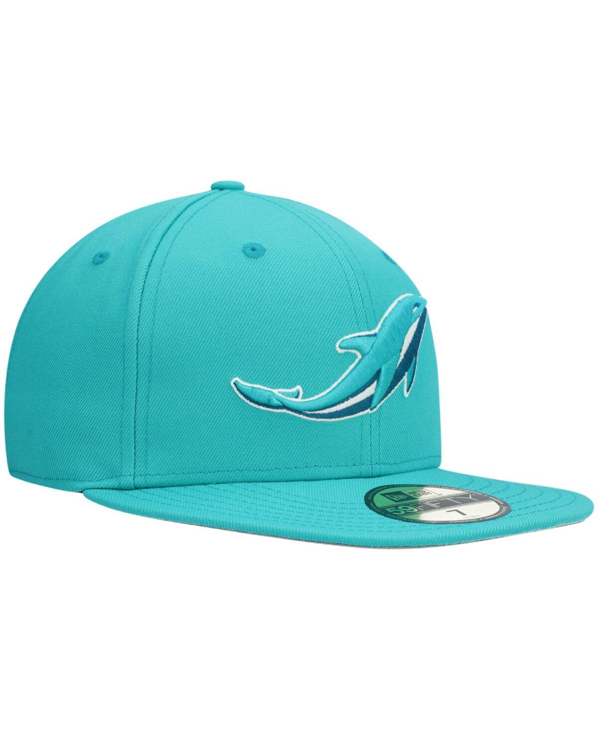 Men'sMiami Dolphins Omaha Elemental 59FIFTY Fitted Hat - Aqua