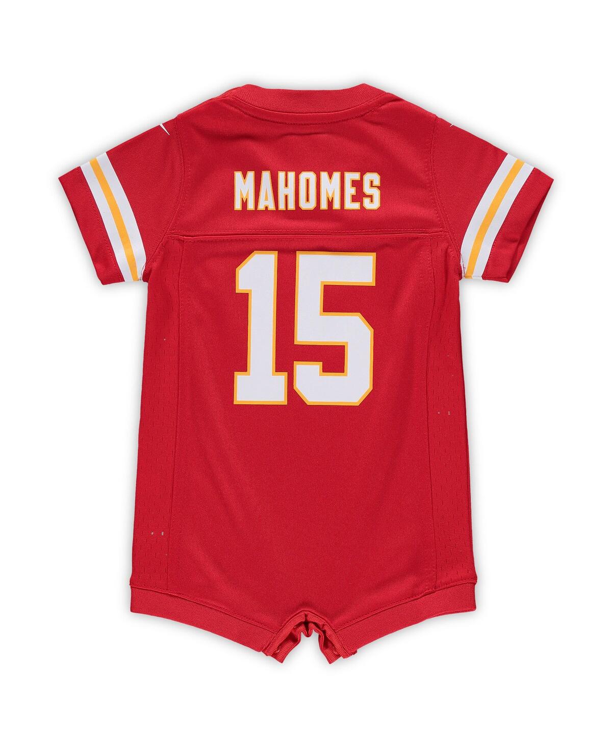 Infant Girls and Boys Patrick MahomesKansas City Chiefs Romper Jersey - Red