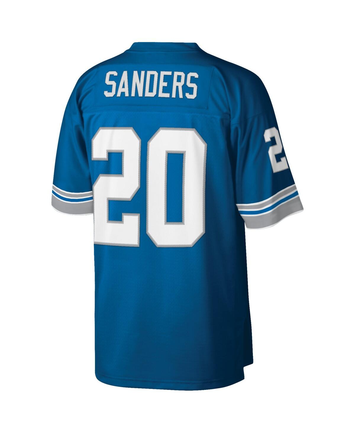 Men's Barry SandersDetroit Lions Big and Tall 1996 Retired Player Replica Jersey - Blue