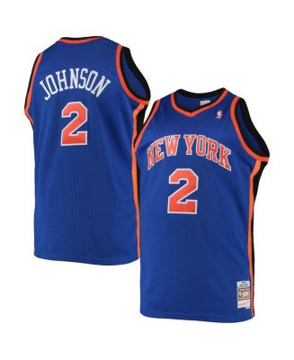 Men's Mitchell & Ness Larry Johnson Blue New York Knicks Big Tall Hardwood Classics Swingman Jersey