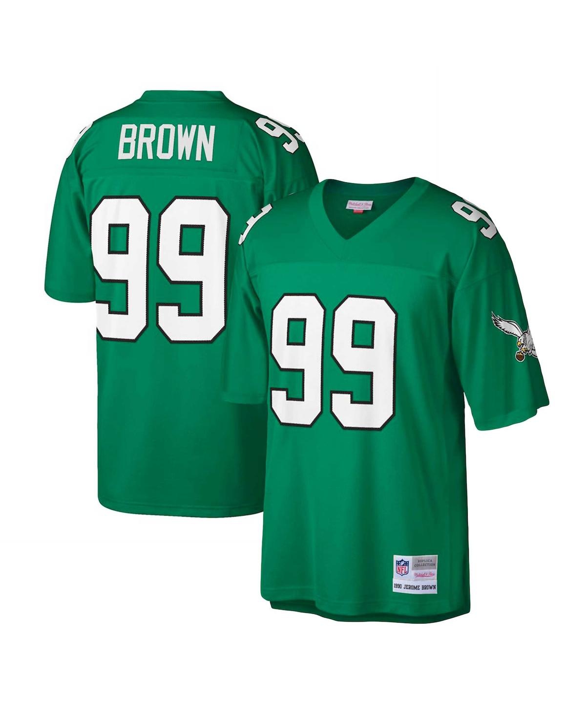 Men's Jerome Brown Kelly Green Philadelphia Eagles Big and Tall 1990 Retired Player Replica Jersey - Kelly Green