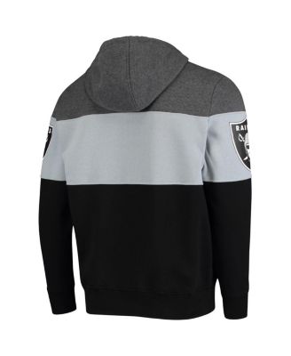 Men's Heathered Gray, Silver Las Vegas Raiders Extreme Fireballer Pullover Hoodie