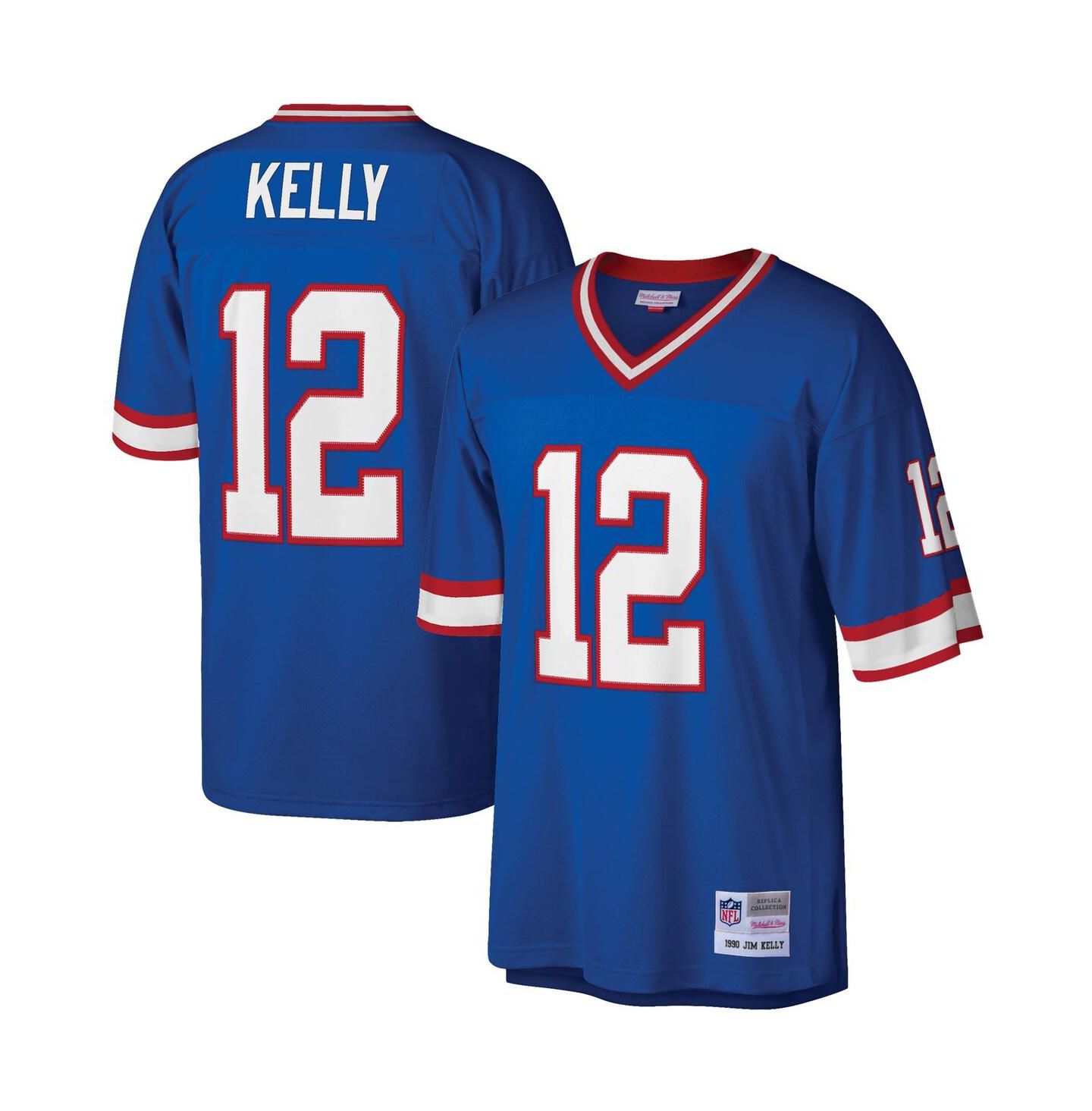 Мужской топ Mitchell & Ness Jim Kelly Royal Buffalo Bills Legacy Replica Jersey — фото 1