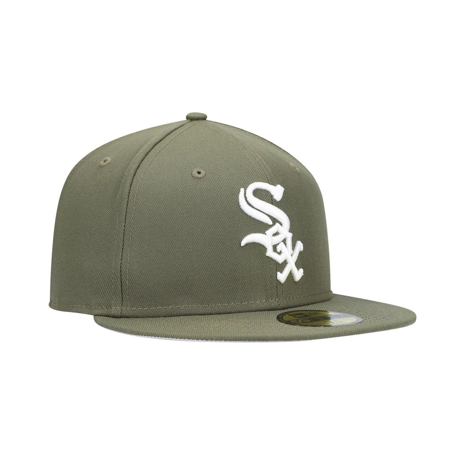 Men's Olive Chicago White Sox Logo White 59FIFTY Fitted Hat