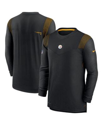 NFL Team Apparel Youth Pittsburgh Steelers Rash Guard Black T-Shirt