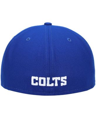 Men's Royal Indianapolis Colts Logo Omaha 59FIFTY Fitted Hat