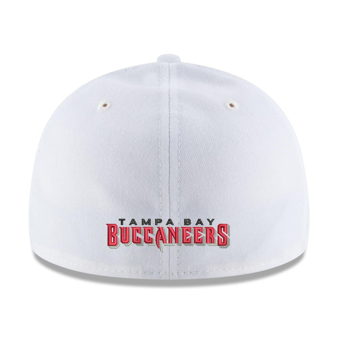 Мужская кепка New Era White Tampa Bay Buccaneers Team Logo Omaha Low Profile 59FIFTY Fitted Hat — фото 3