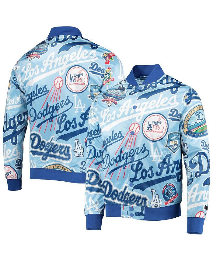 Pro Standard Men's Royal Los Angeles Dodgers Allover Print Satin Full-Snap  Jacket - Macy's