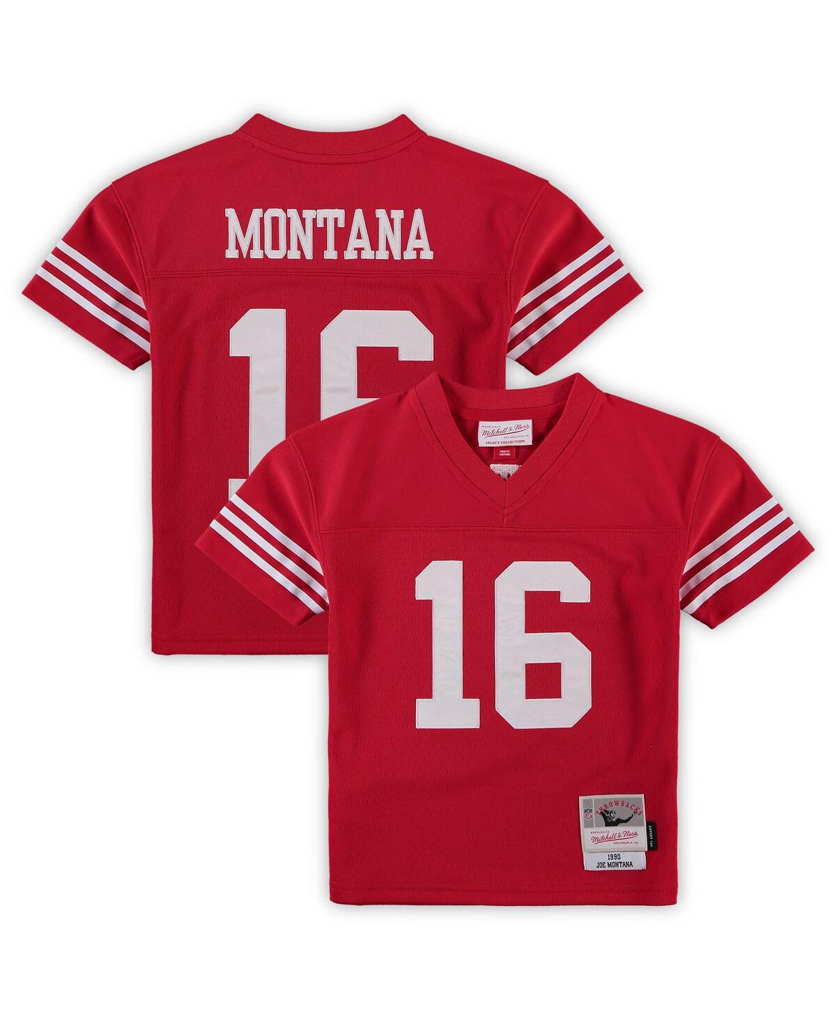 Preschool Girls and Boys Joe Montana Scarlet San Francisco 49ers 1990 Retired Player Legacy Jersey - Scarlet