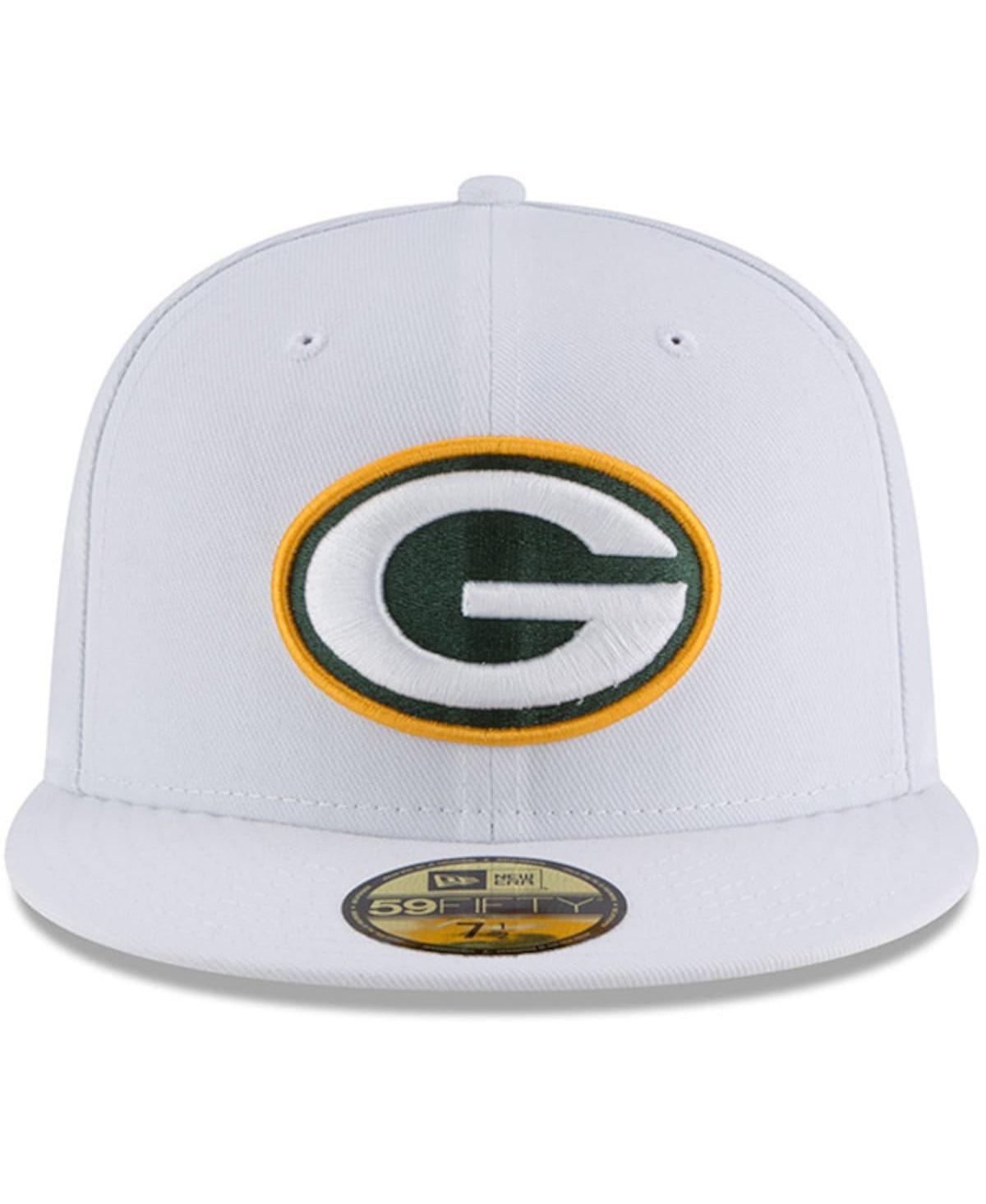 Men'sGreen Bay Packers Omaha 59FIFTY Fitted Hat - White