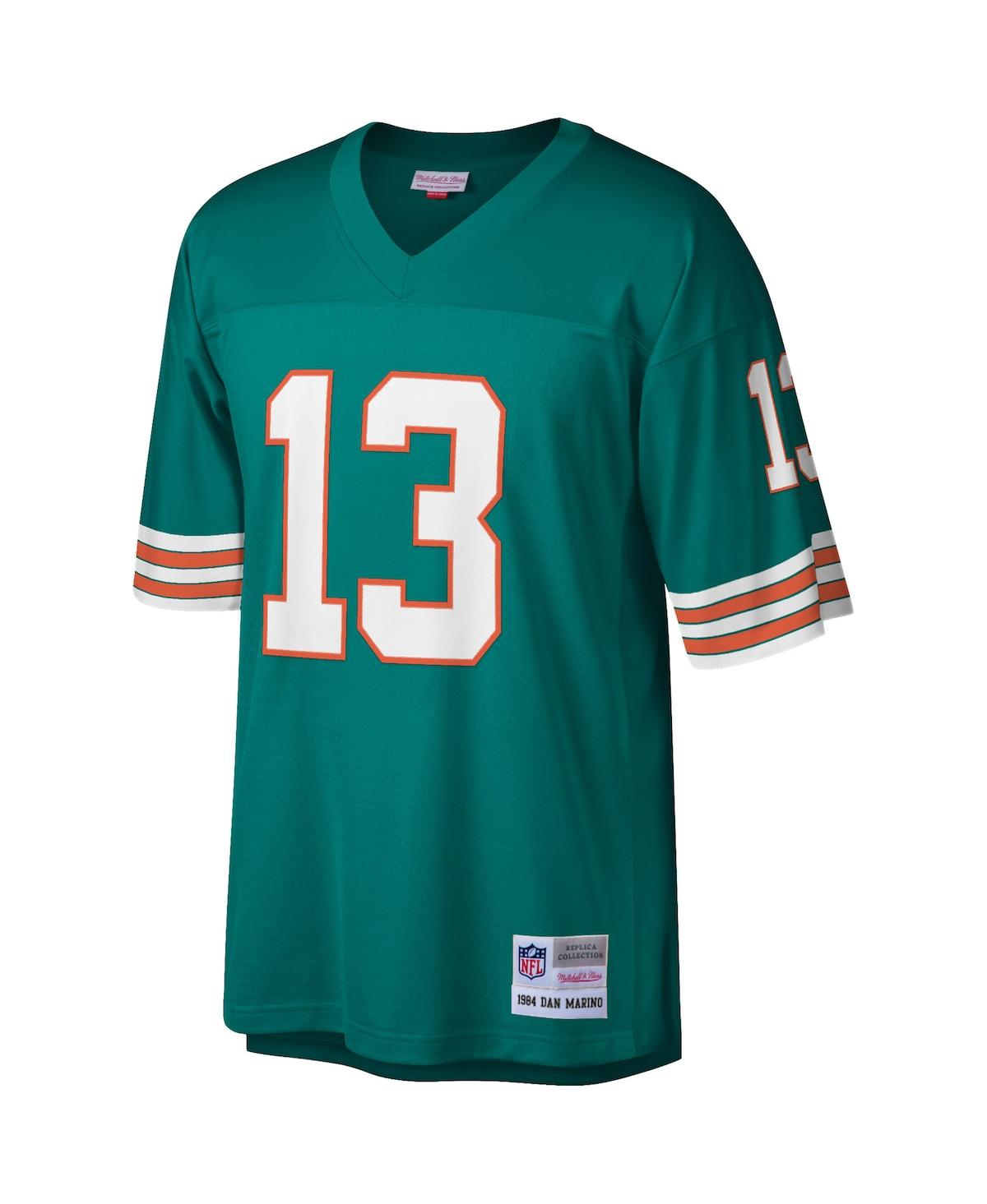 Men's Dan MarinoMiami Dolphins Big and Tall 1984 Retired Player Replica Jersey - Aqua