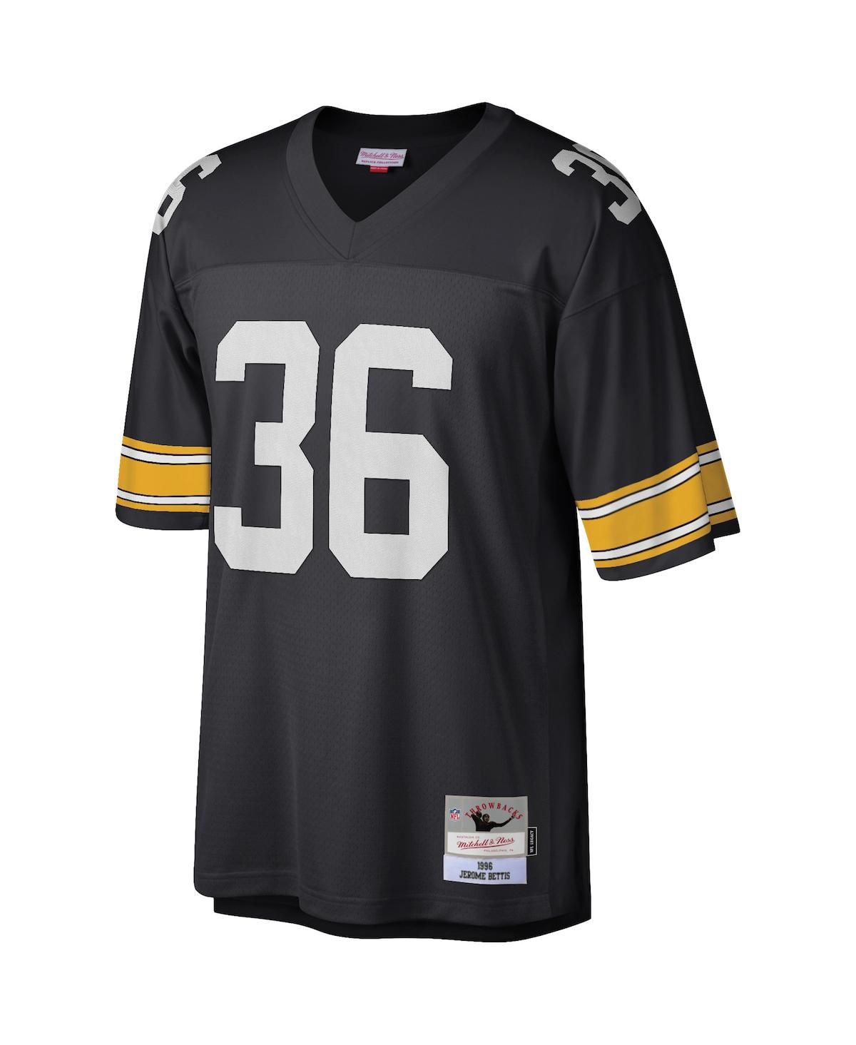 Men's Jerome BettisPittsburgh Steelers Big and Tall 1996 Retired Player Replica Jersey - Black