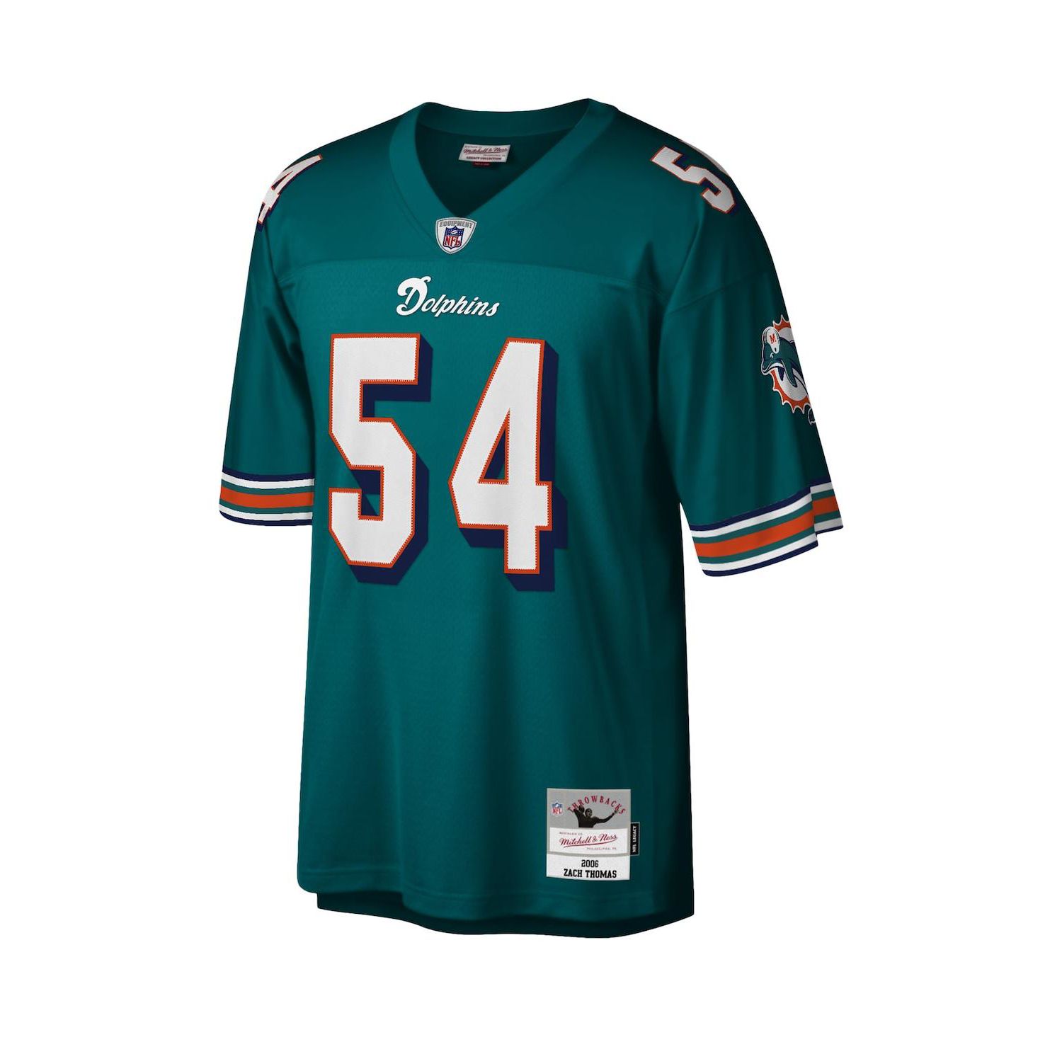 Men's Zach Thomas Aqua Miami Dolphins Legacy Replica Jersey
