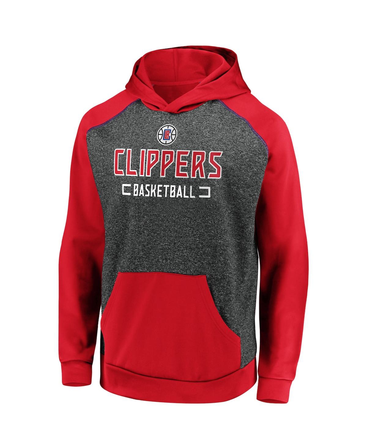 Men's Red La Clippers Game Day Ready Raglan Pullover Hoodie - Red