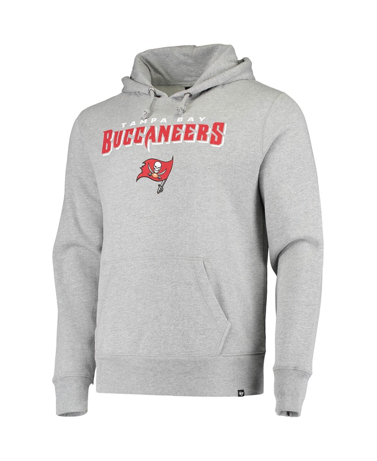 Men's HeatheredTampa Bay Buccaneers Pregame Headline Pullover Hoodie - Gray