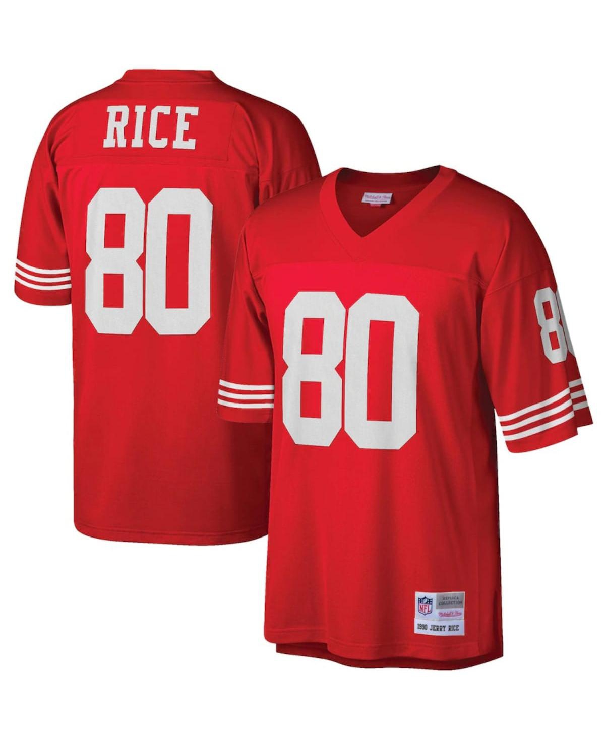 Men's Jerry RiceSan Francisco 49ers Big and Tall 1990 Retired Player Replica Jersey - Scarlet