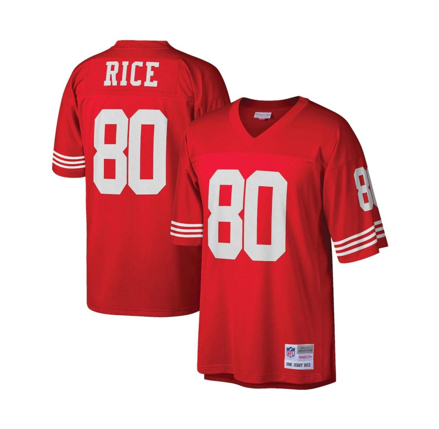 Men's Jerry Rice Scarlet San Francisco 49ers Big and Tall 1990 Retired Player Replica Jersey