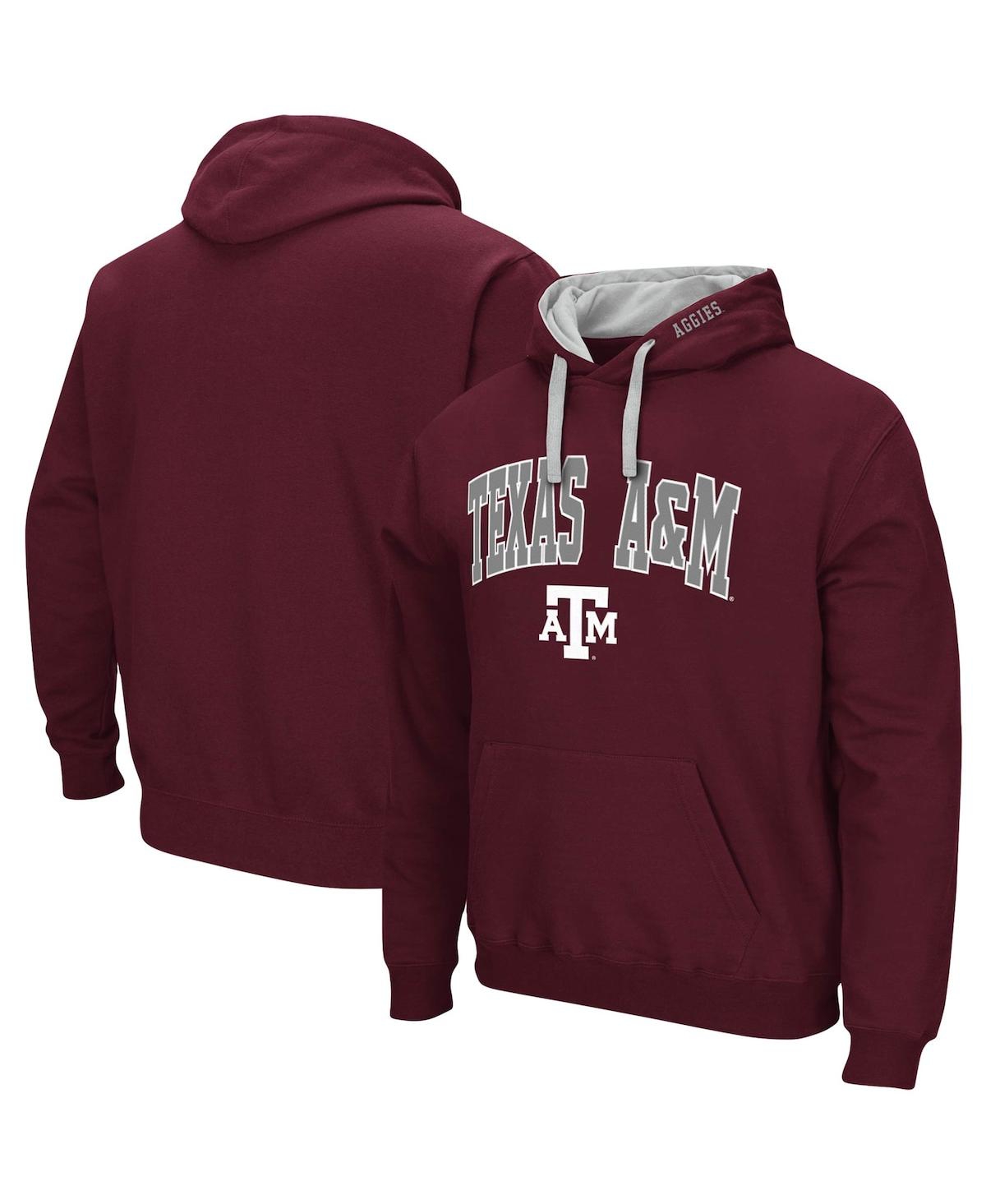 Colosseum Men's  Maroon Texas A&m Aggies Big And Tall Arch & Logo 2.0 Pullover Hoodie In Maroon