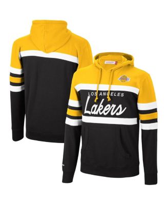 Men's Gold, Black Los Angeles Lakers Head Coach Pullover Hoodie