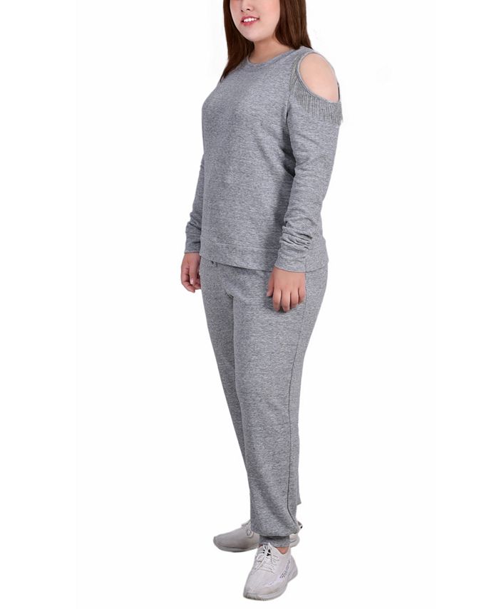 cold shoulder jogger set