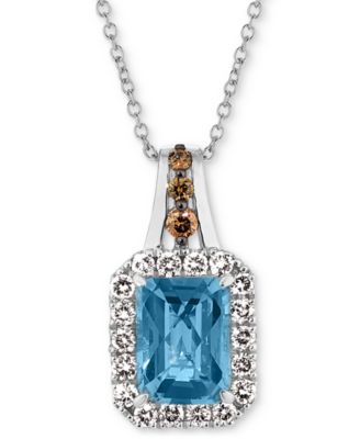 Le Vian - Cinnamon Citrine (1-1/3 ct. t.w.) & Diamond (3/8 ct. t.w.) 18" Pendant Necklace in 14k Rose Gold (Also in Amethyst, Blue Topaz, Peridot & Smoky Quartz)