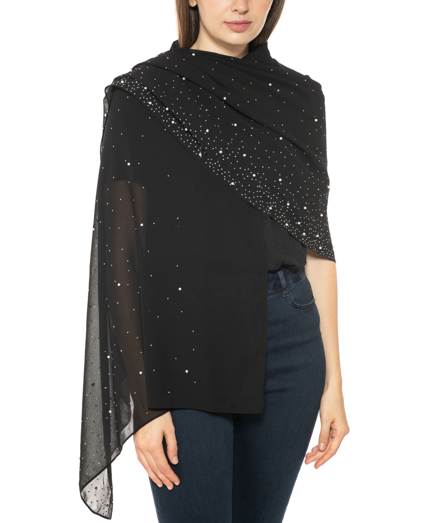 Embellished Wrap Scarf