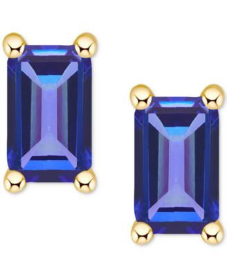 Macy's - Emerald Stud Earrings (5/8 ct. t.w.) in 14k Gold (Also in Ruby, Sapphire, & Tanzanite)