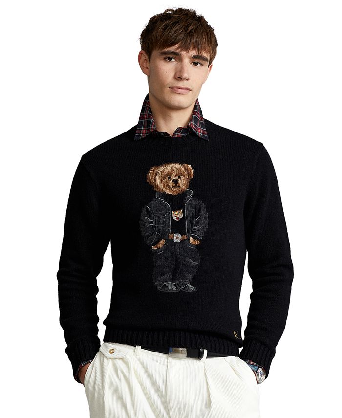 Polo Ralph Lauren Men's Lunar New Year Polo Bear Sweater - Macy's