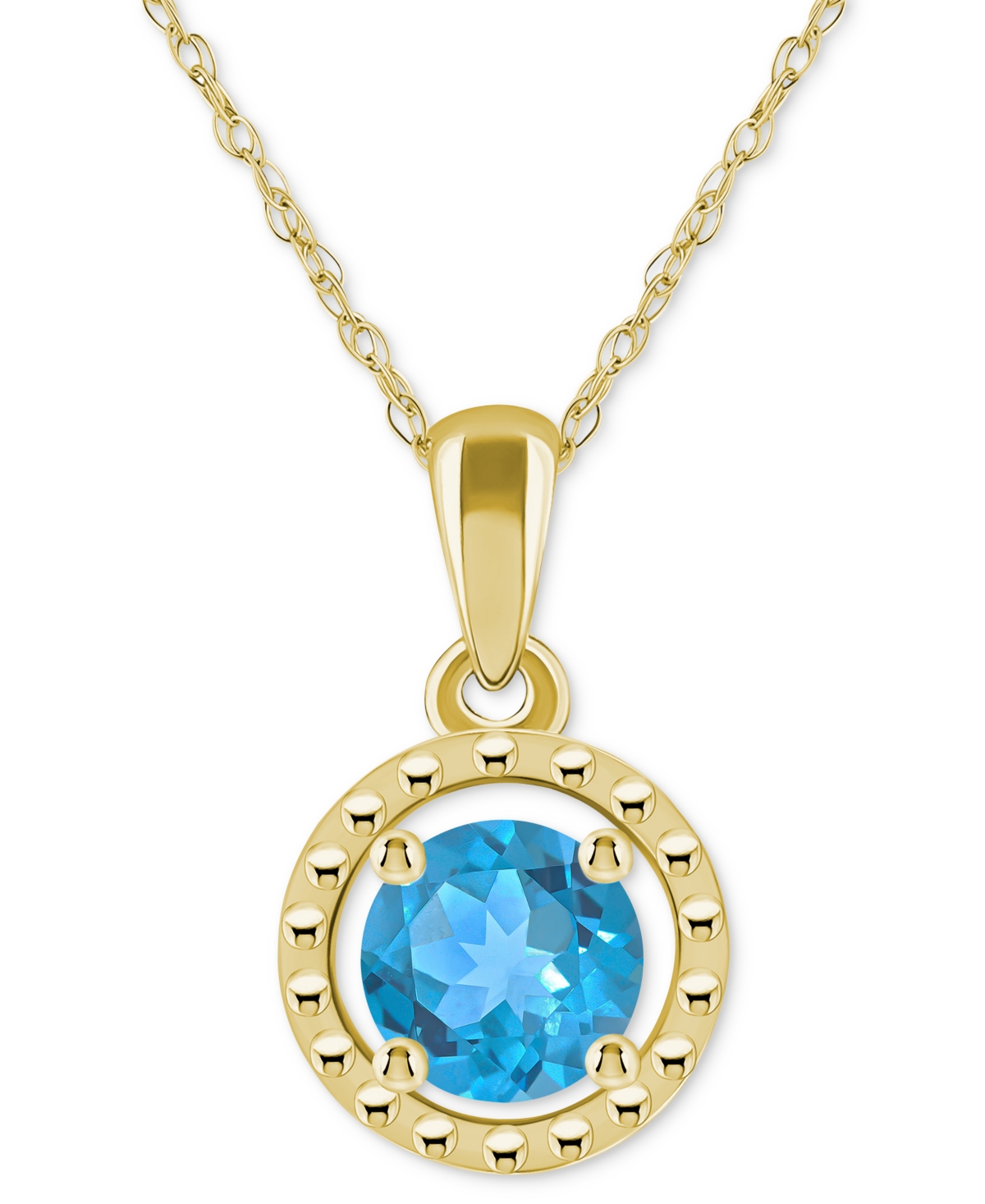 Macy's best sale aquamarine pendant