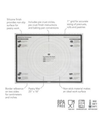 Truebake Silicone Pastry Mat with Reference Marks
