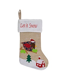 Macy's Holiday Lane Red and White Plush or Snowflake Christmas Stocking 