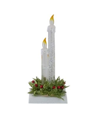 9" Battery Operated LED Lighted Candle Christmas Stocking Holder