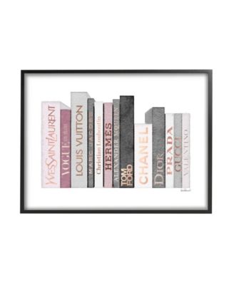 Stupell Industries Fashion Designer Purse Bookstack Black and White Watercolor Canvas Wall Art by Amanda Greenwood