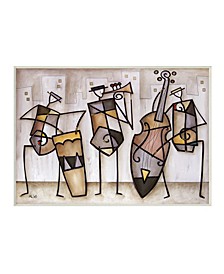 Musical Trio Abstract Modern Painting Wall Plaque Art Collection by Eric Waugh