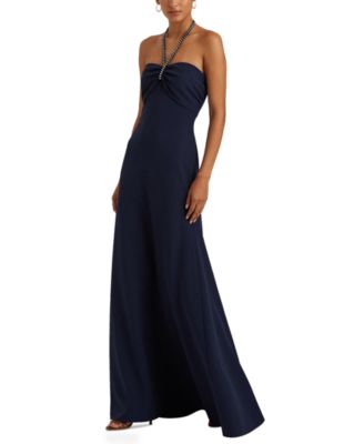 ralph lauren navy blue dress