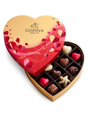 Godiva Valentine's Day Heart Assorted Chocolate Gift Box, 14