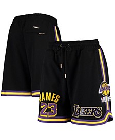 Men's LeBron James Black Los Angeles Lakers Player Shorts