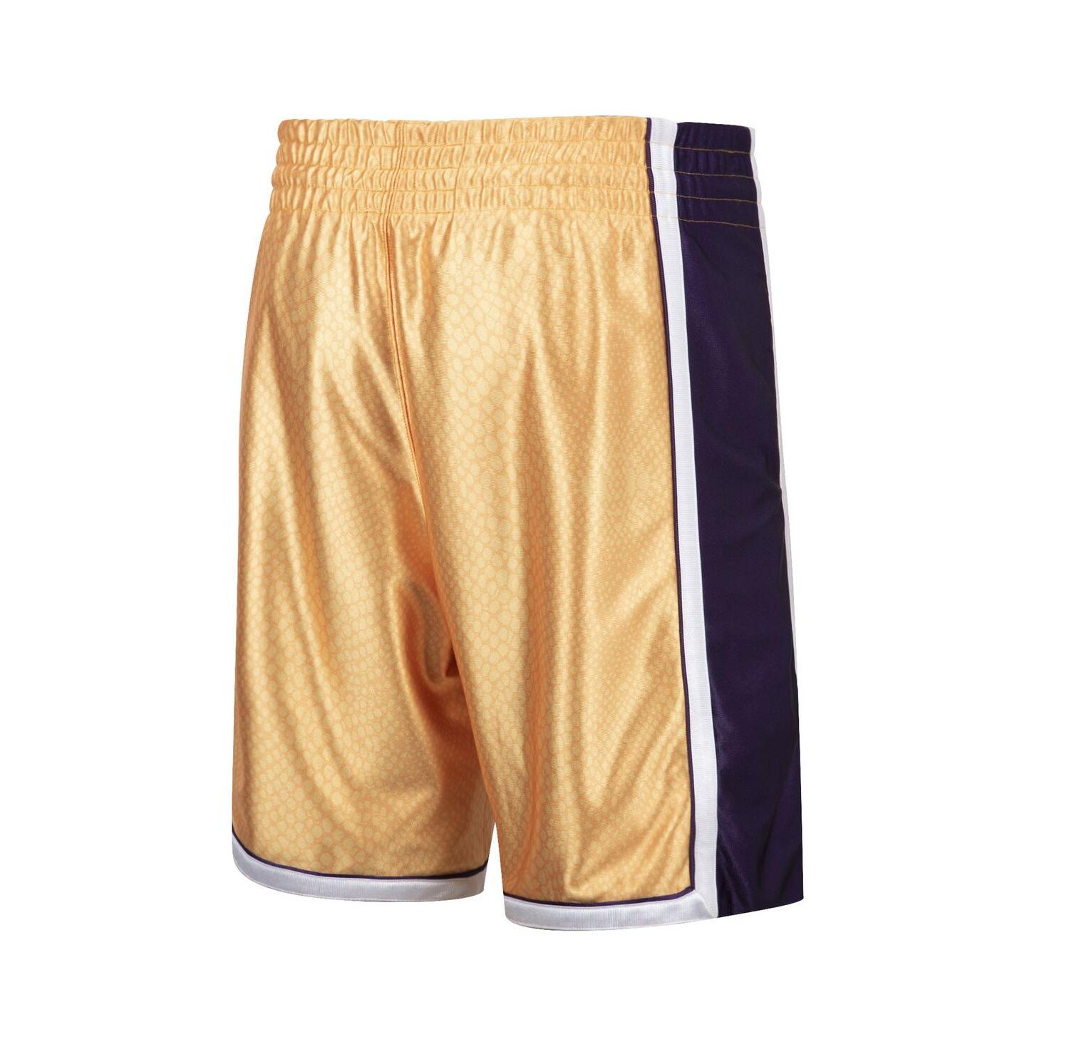 Men's Kobe Bryant Gold-Tone and Purple Los Angeles Lakers Authentic Reversible Shorts