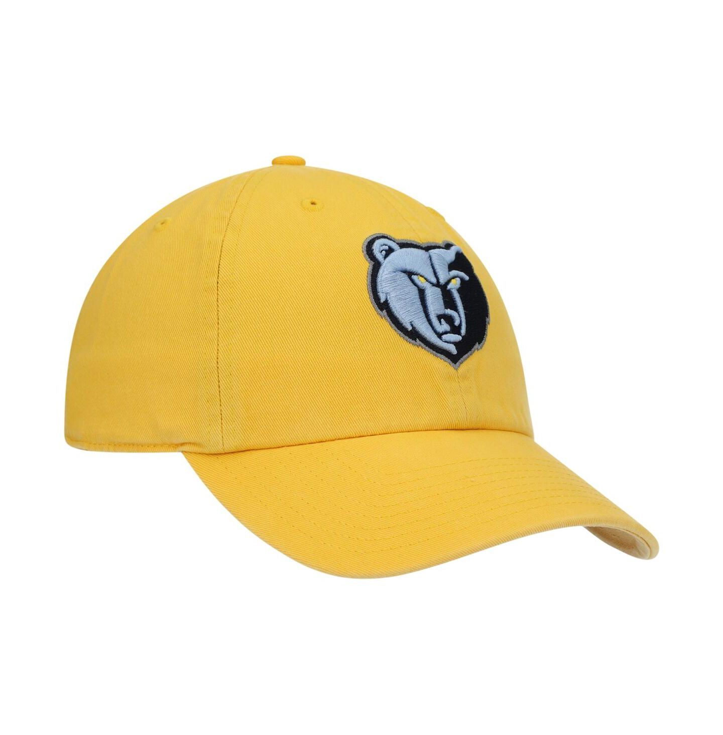 Мужская кепка '47 Brand Gold Memphis Grizzlies Team Clean Up Adjustable Hat — фото 2