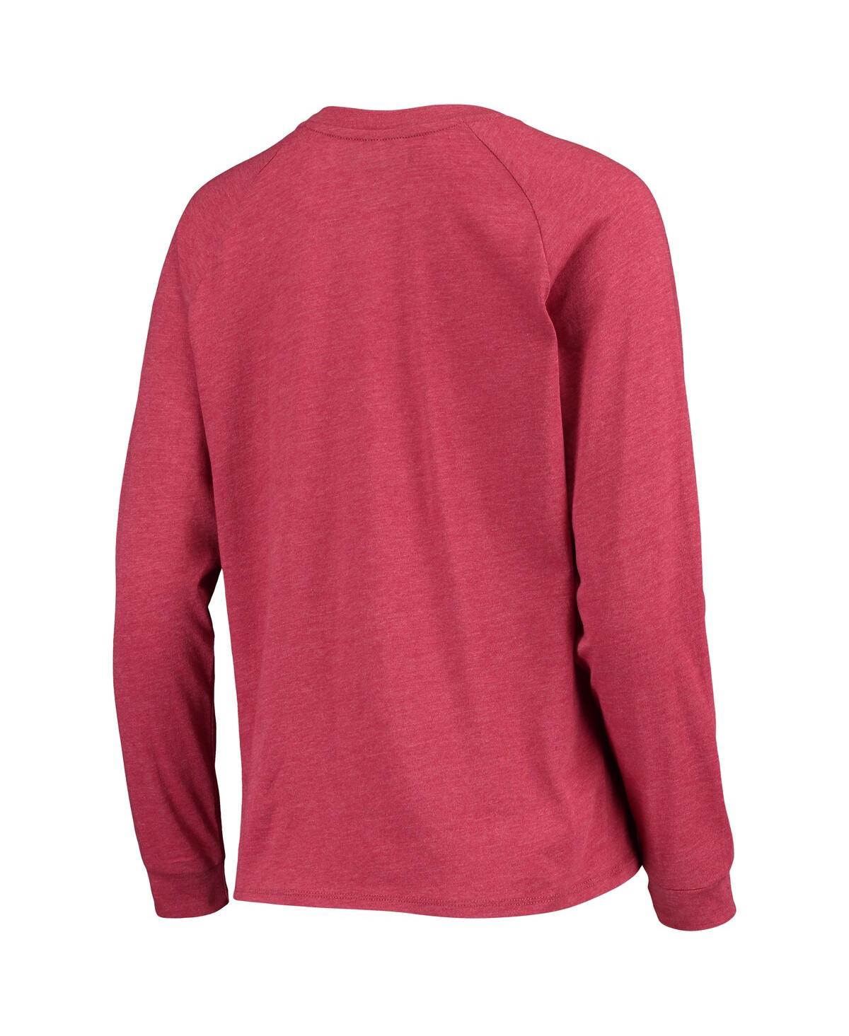 Women'sArizona Cardinals Meter Knit Long Sleeve Raglan Top and Shorts Sleep Set - Cardinal