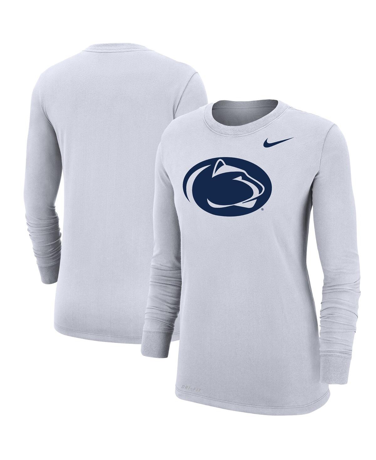 Women's White Penn State Nittany Lions Logo Performance Long Sleeve T-shirt