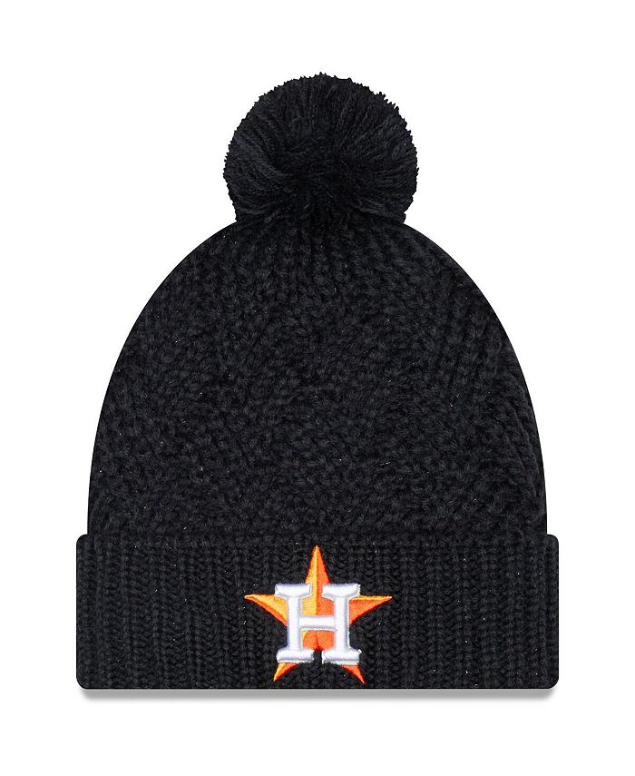 New Era Women's Navy Houston Astros Brisk Cuffed Knit Hat with Pom Macy's