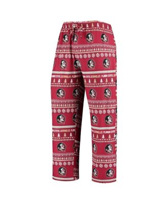 Men's Garnet Florida State Seminoles Ugly Sweater Knit Long Sleeve Top and Pant Set