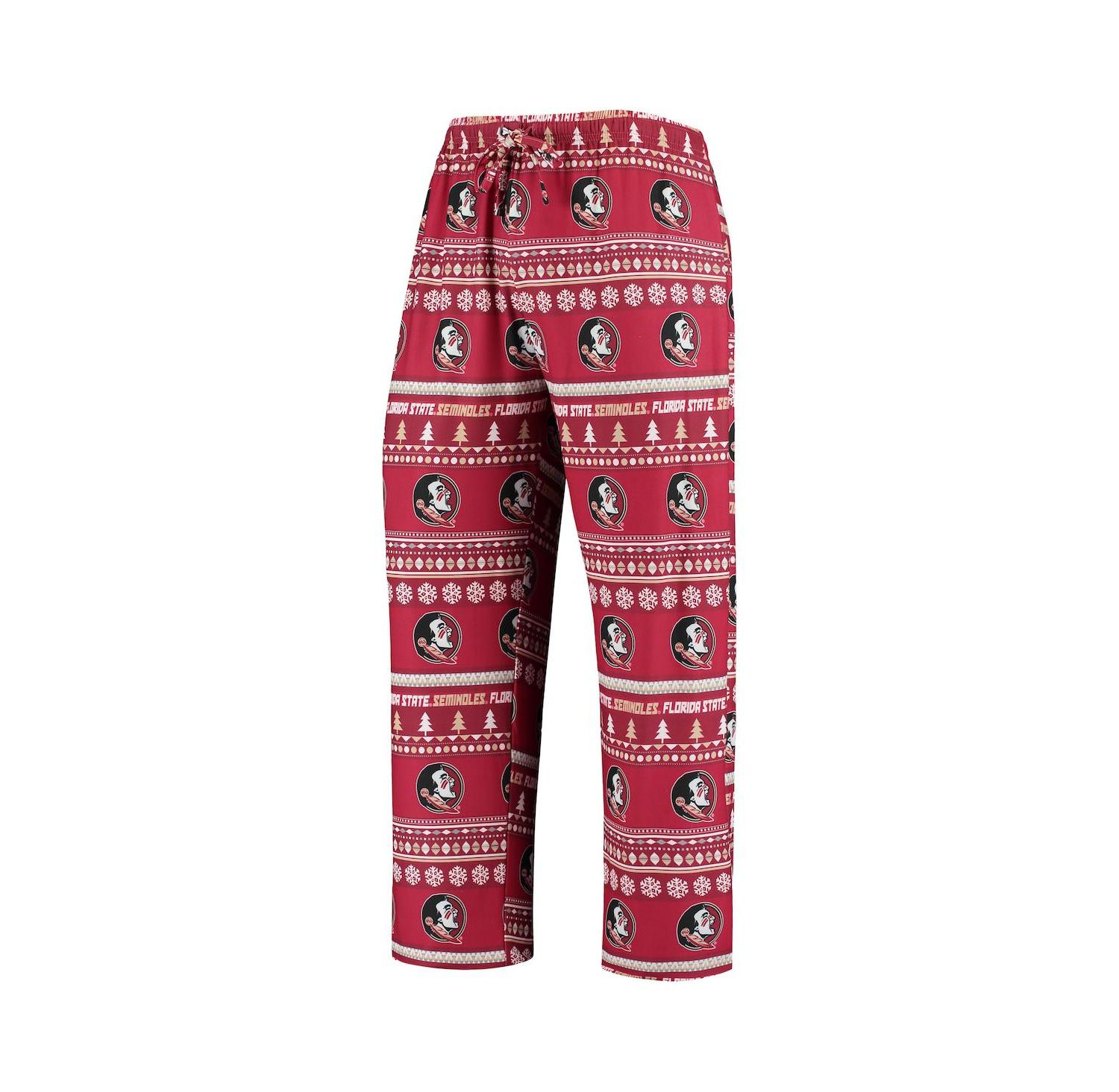 Men's Garnet Florida State Seminoles Ugly Sweater Knit Long Sleeve Top and Pant Set