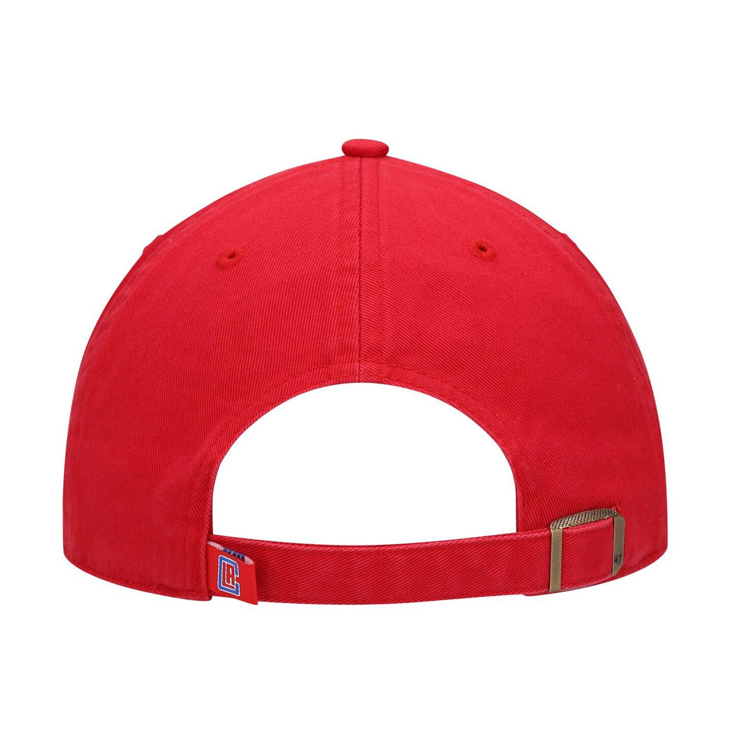 Мужская кепка '47 Brand Red LA Clippers Team Clean Up Adjustable Hat — фото 3